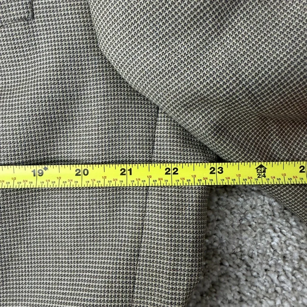 Michael Kors Blazer Mens 46 L Brown Check Polyester 2 Button Sport Coat Jacket